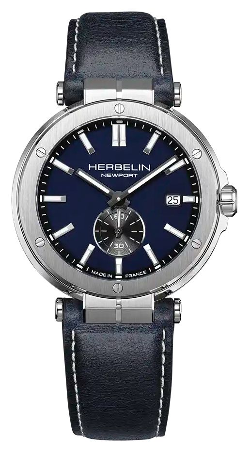 Herbelin 18389A45 Newport Quartz Small-Seconds (40.5mm) Blue Watch