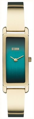 STORM LAILA GOLD TEAL (17mm) Teal Green Dial / Gold-Tone Stainless Steel Bangle Bracelet 47546/GD/T