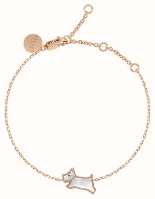 Radley Jewellery Mother-of-Pearl Dog Charm Bracelet | Rose Gold Tone RYJ3192