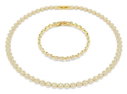 Swarovski 5720506 Una Angelic Set Round Cut White 18k Gold Jewellery