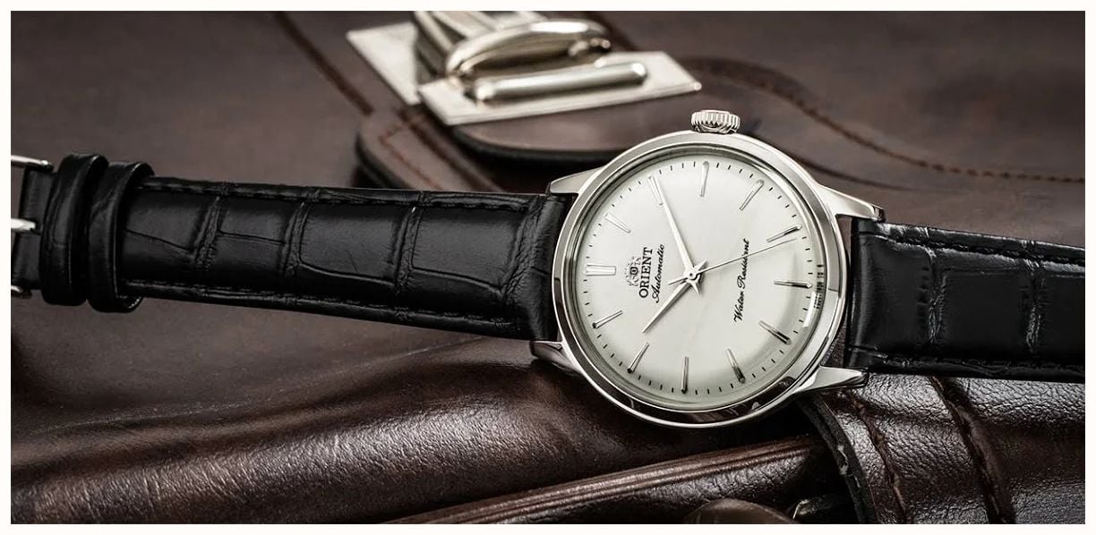 Orient Men's White Dial Automatic Black Leather Strap RA-BB0103S30B - alternate view 5