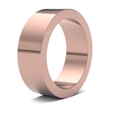 James Moore Wedding Rings | 9ct Rose Gold | 7mm | Heavy | Flat | AG_7LHF-9R
