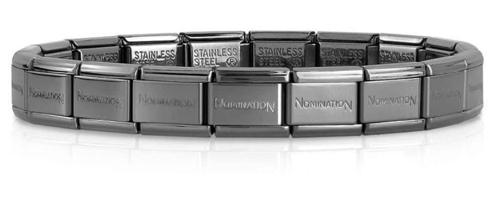 Nomination 030001/SI/002-22 Gun Metal Base Bracelet (22 Jewellery