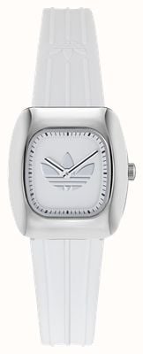 Adidas RETRO WAVE ONE XS (26mm) White Dial / White Rubber Strap AOSY26006