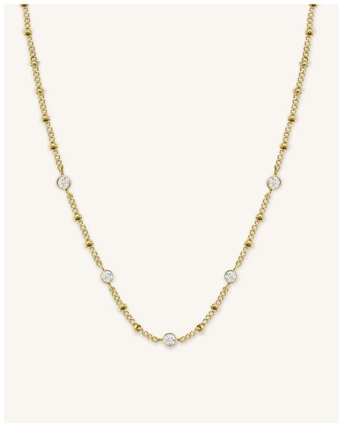 Rosefield Jewellery JCSCG-J266 Ladies White Crystal Gold