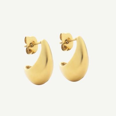 D.LOUISE Gold Tone Curved Mini Hoop Earrings GE-109