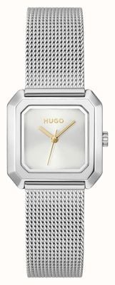 HUGO #HAZEL Three-Hand Quartz (24mm) Silver Dial / Stainless Steel Mesh Bracelet 1540183