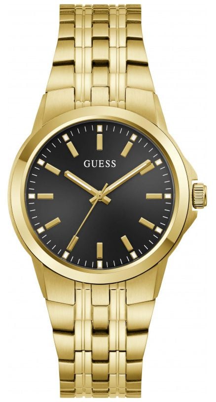 Guess GW1121G2 Men's Archie Black Sunray Dial Gold-Tone Watch