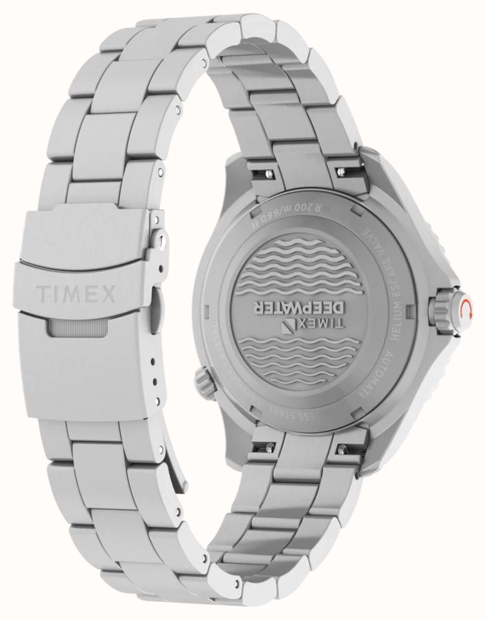 Timex DEEPWATER MERIDIAN Mens Stainless Steel Bracelet With White Dial TW3A01600 - alternate view 4