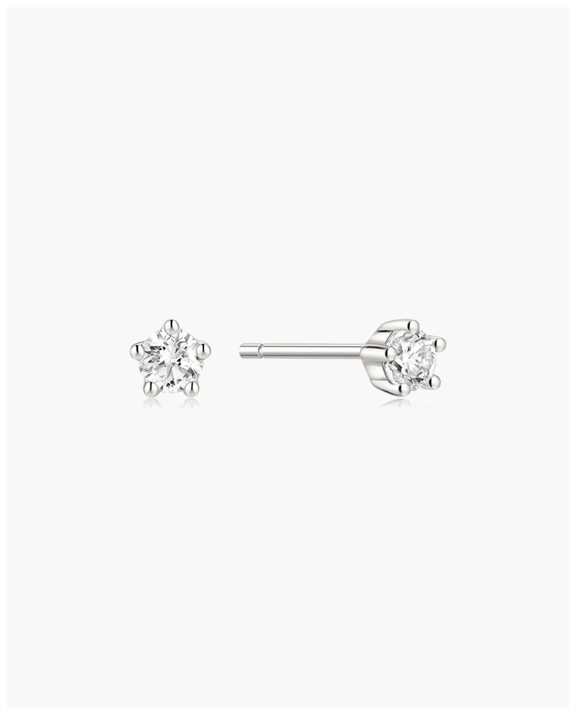 Ania Haie E079-04H Silver Mini Five-Prong Sparkle Stud Jewellery