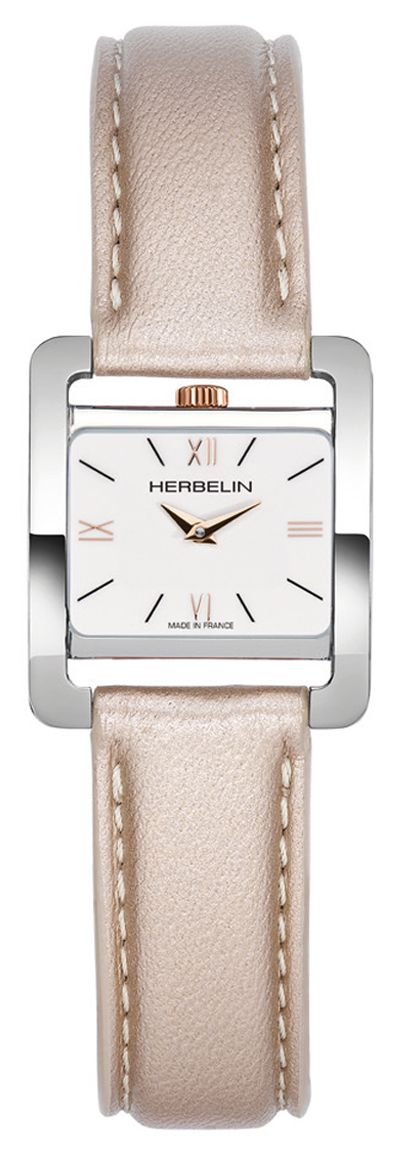Herbelin 17037TR21NA V Avenue | White Dial | Pale Pink Watch