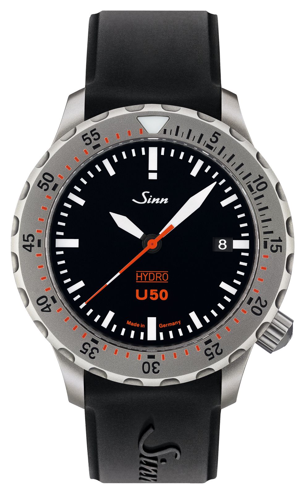 Sinn 1051.010 BLACK SILICONE U50 HYDRO 5000m (41mm) Black Watch
