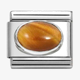 Nomination Classic Tiger Eye Stone Sterling Silver Charm 330510/41