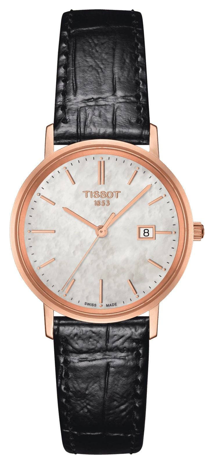 Tissot T9222107611100 Goldrun Lady 18K Rose Gold Black Watch