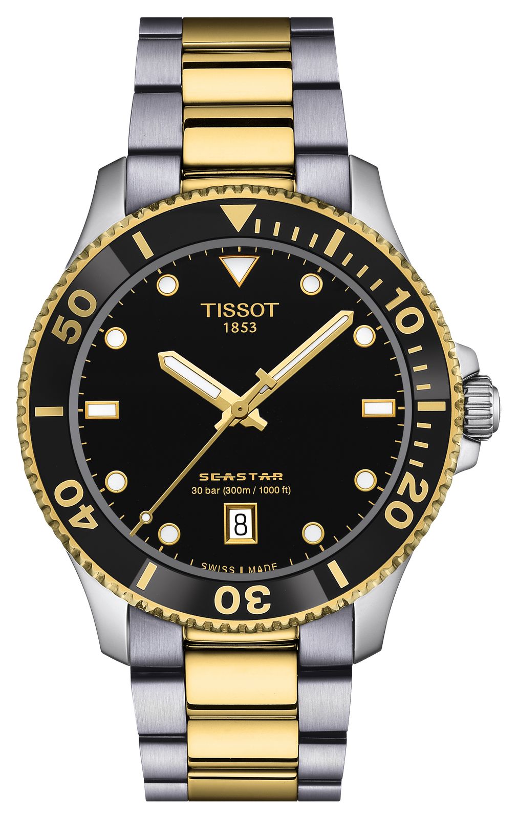 Tissot T1204102205100 Seastar 1000 (40mm) Black Dial / Two- Watch