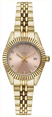 STORM Roxin Crystal Gold Pink (28mm) Pink Dial / Gold-Tone Stainless Steel Bracelet 47531/GD/PK