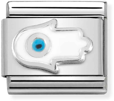 Nomination Classic Hand of Fatima Sterling Silver Enamel Charm 330204/26