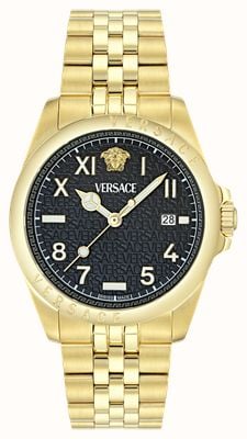 Versace Men's VERSACE ANTEO (41mm) Black Dial / Gold-Tone Stainless Steel Bracelet VE9H00624