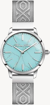 Thomas Sabo | Women's Stainless Steel| Turquoise Dial | Mesh Bracelet | WA0343-201-215-33