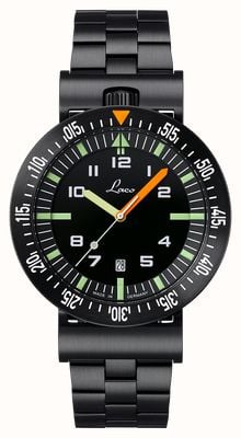 Laco Atacama.3 Automatic (46mm) Matte Black Dial / Black DLC Stainless Steel Bracelet 861632.3.MB