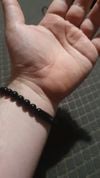 Customer picture of Tommy Hilfiger Men's Beads Black Onyx and Black Stainless Steel Bracelet 2790581