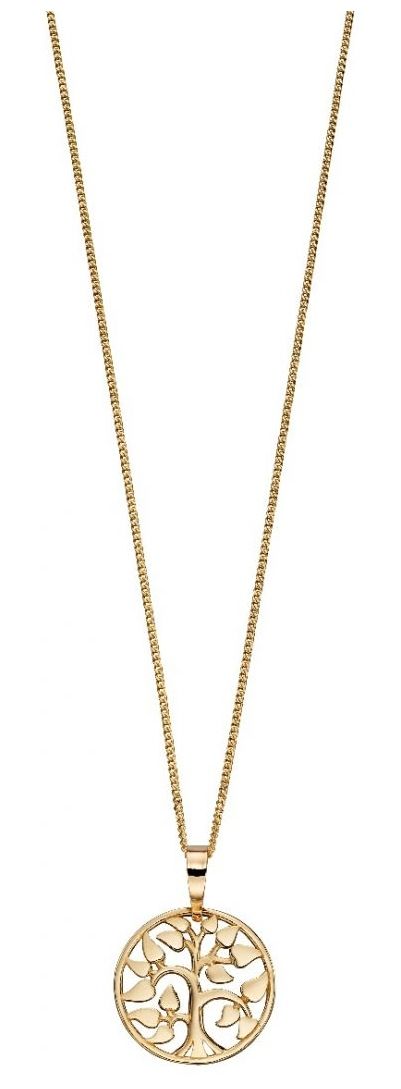 Elements Gold GP2111 9k Yellow Gold Tree of Life Pendant Jewellery