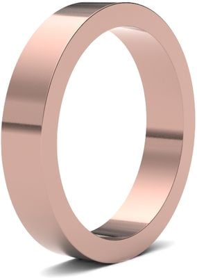 James Moore Wedding Rings | 9ct Rose Gold | 4mm | Heavy | Flat | AG_4LHF-9R