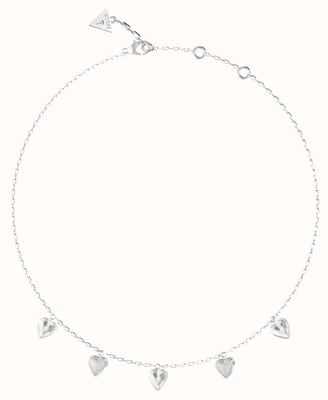 Guess By Your Side Silver Heart Charms Necklace UBN06081RH
