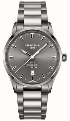 Certina Men's DS-2 Precidrive Grey Titanium Steel Watch C0244104408120