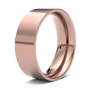James Moore Wedding Rings | 9ct Rose Gold | 7mm | Medium | Flat Court | AG_7LME-9R