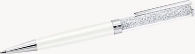 Swarovski Crystalline Ballpoint Pen - White Lacquered - Chrome Plated 5224392