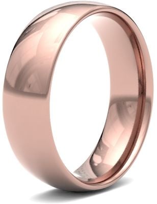 James Moore Wedding Rings | 9ct Rose Gold | 6mm | Light | Traditional Court | AG_6GLC-9R