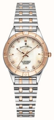 Jacques Du Manoir Leonie Three-Hand Quartz (29mm) Mother-of-Pearl Dial / Two-Tone Stainless Steel Bracelet JWL05904