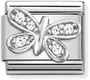 Nomination Classic White Butterfly Sterling Silver & Steel Charm 330304/35