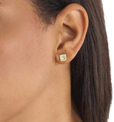 Calvin Klein Ladies Gold-Tone Stainless Steel Stud Earrings 35000981