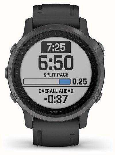 Garmin Fenix 6S Pro Sapphire Carbon Grey DLC Black Rubber