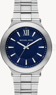 Michael Kors Oversized Billie Quartz (44mm) Blue Dial / Stainless Steel Bracelet MK9284