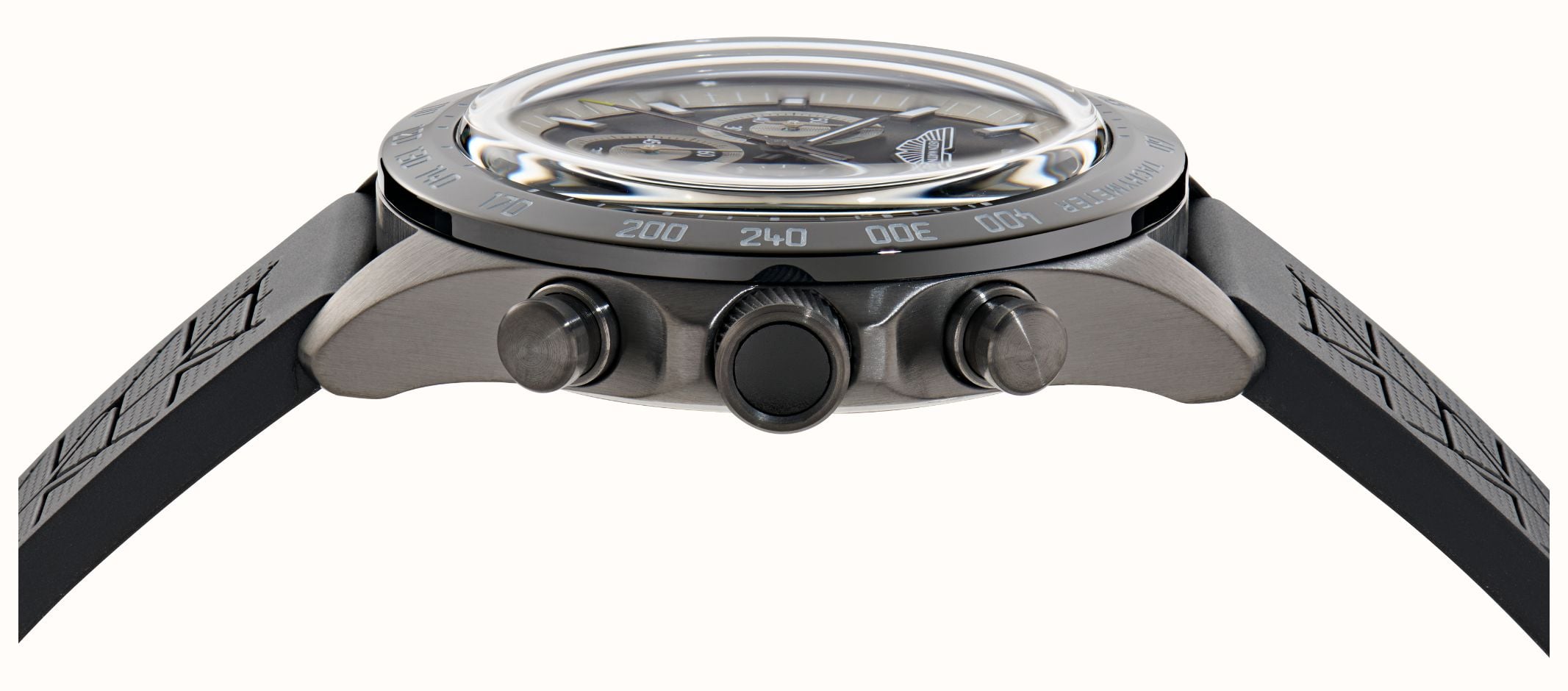 Aston Martin SPT Icon Quartz Chronograph (44mm) Black Dial / Black Silicone Strap MTIS2S606 - alternate view 3