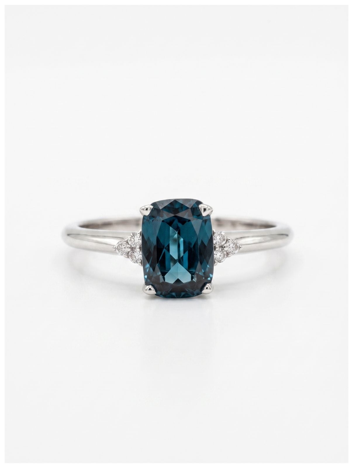 CURTEIS J39150 9ct White Gold Diamond & London Blue Topaz Jewellery