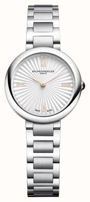 Baume & Mercier Joia de Baume & Mercier Quartz (28mm) Silvery Sun-Satin Dial / Stainless Steel Bracelet 10848