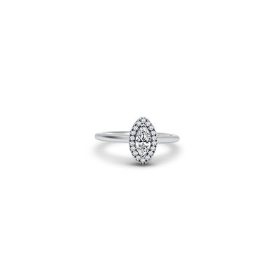 Platinum Marquise Halo 0.32ct E VS1 0.47ct TCW ENG4958