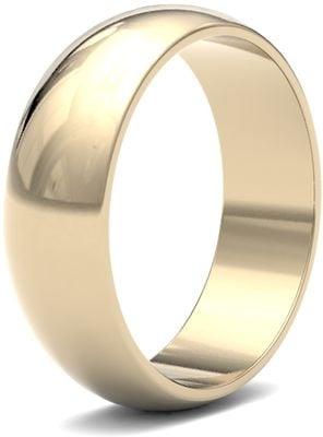 James Moore Wedding Ring  | 9ct Yellow Gold | 6mm | Light | Size D-Shape | AG_6GLD-9Y AG_6GLD-9Y