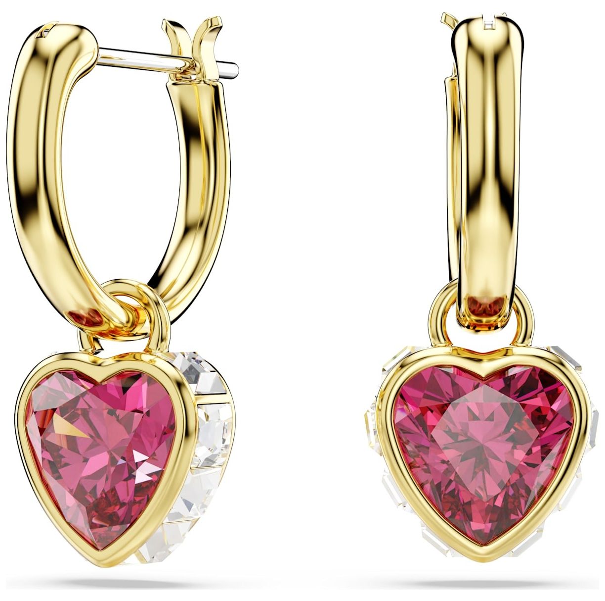 Swarovski 5684760 Stilla Drop Earrings Heart Red Crystals Jewellery
