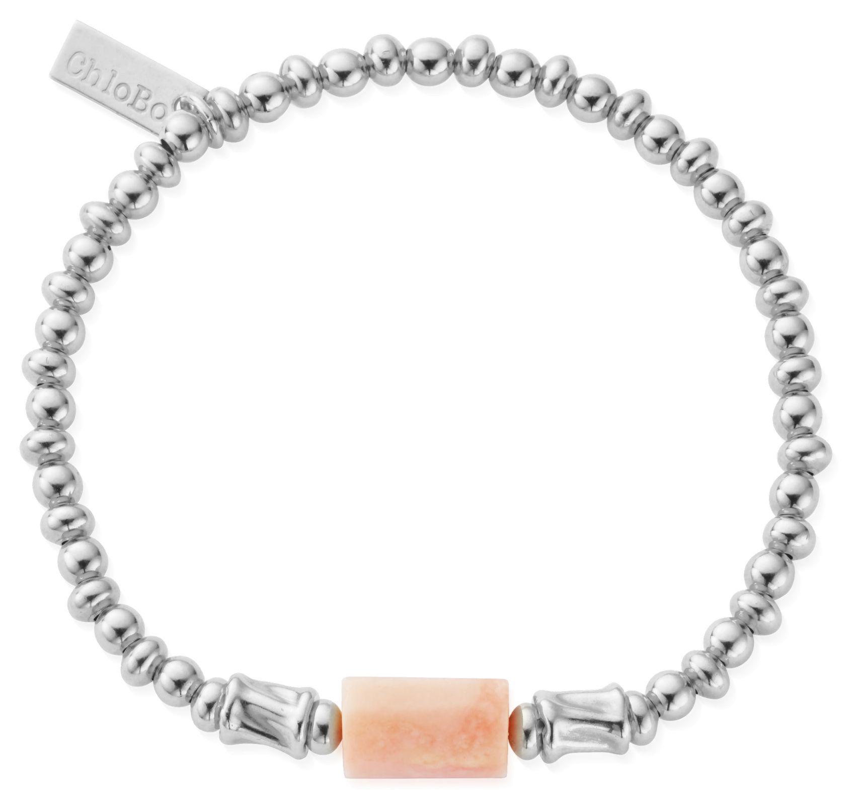 ChloBo SBSSPO Love Spirit Stone Bracelet - Pink Opal - 925 Jewellery