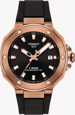 Tissot T-Race Powermatic 80 (41mm) Black Sunray Dial / Black Silicone Strap T1418073705100