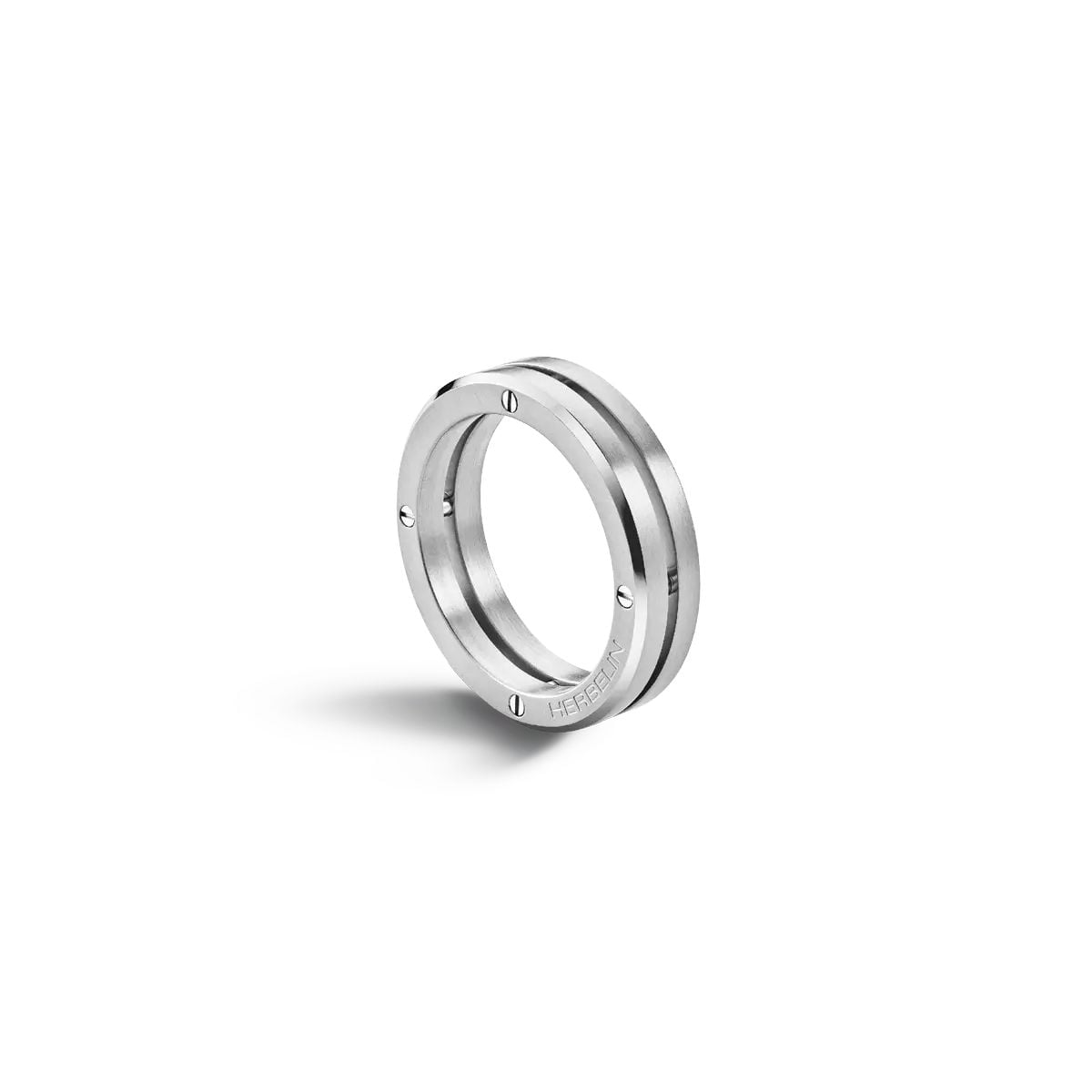 Herbelin RND7AB 60 Newport Duo Ring - Brushed And Polished Jewellery