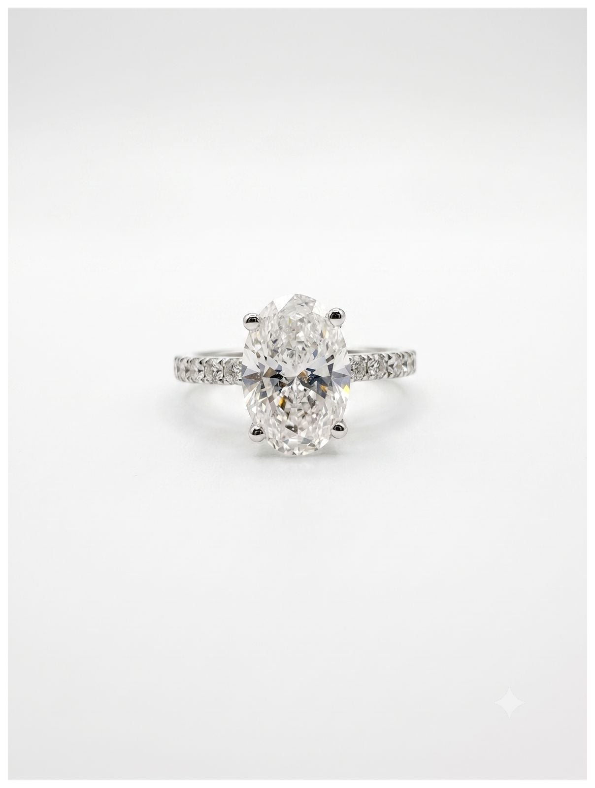 James Moore & Co J20894 Platinum Lab Grown Oval Diamond 1. Jewellery