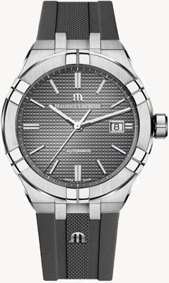 Maurice Lacroix Aikon Automatic (42mm) Grey Clous de Paris Dial / Dark Grey Rubber AI6008-SS000-230-2
