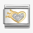 Nomination Classic Silver Glitter Heart Charm 030220/24