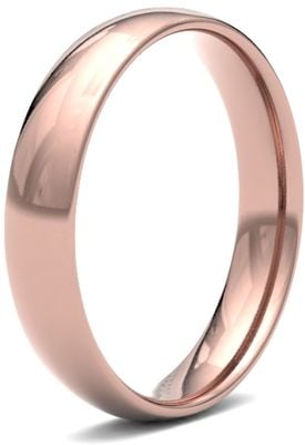 James Moore Wedding Rings | 9ct Rose Gold | 4mm | Light | Traditional Court | AG_4GLC-9R